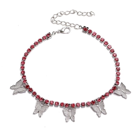 NEW! Rhinestone Butterfly Anklets - Picture 4 of 4